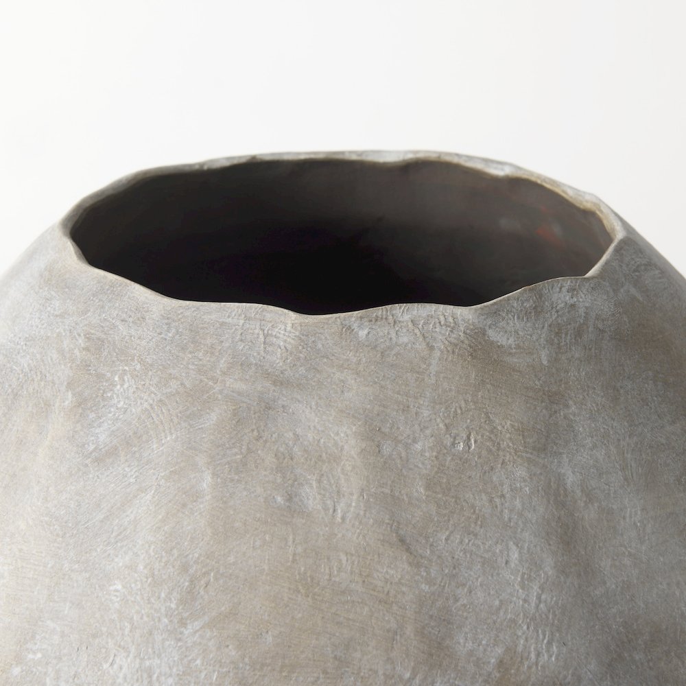 Gob23L x 28H Large Tan Ceramic Oval Vase