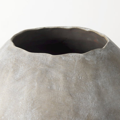 Gob23L x 28H Large Tan Ceramic Oval Vase