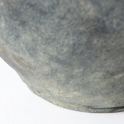 Gob20L x 23H Small Gray Ceramic Oval Vase