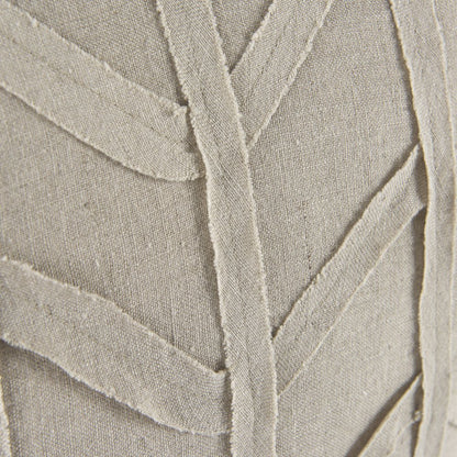 20L X 20W Beige Fabric Textured Decorative Pillow Cover