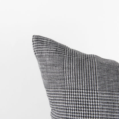 20 X 20 Black And White Fabric Decorative Pillow Cover
