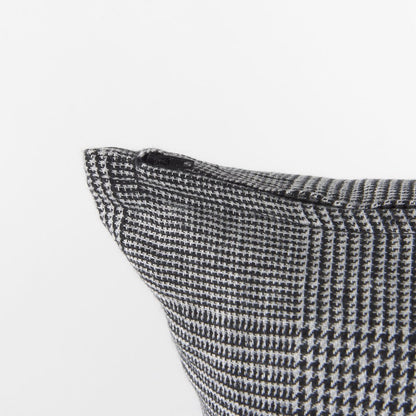 20 X 20 Black And White Fabric Decorative Pillow Cover
