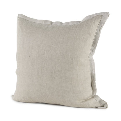 20L X 20W Beige Fabric Decorative Pillow Cover