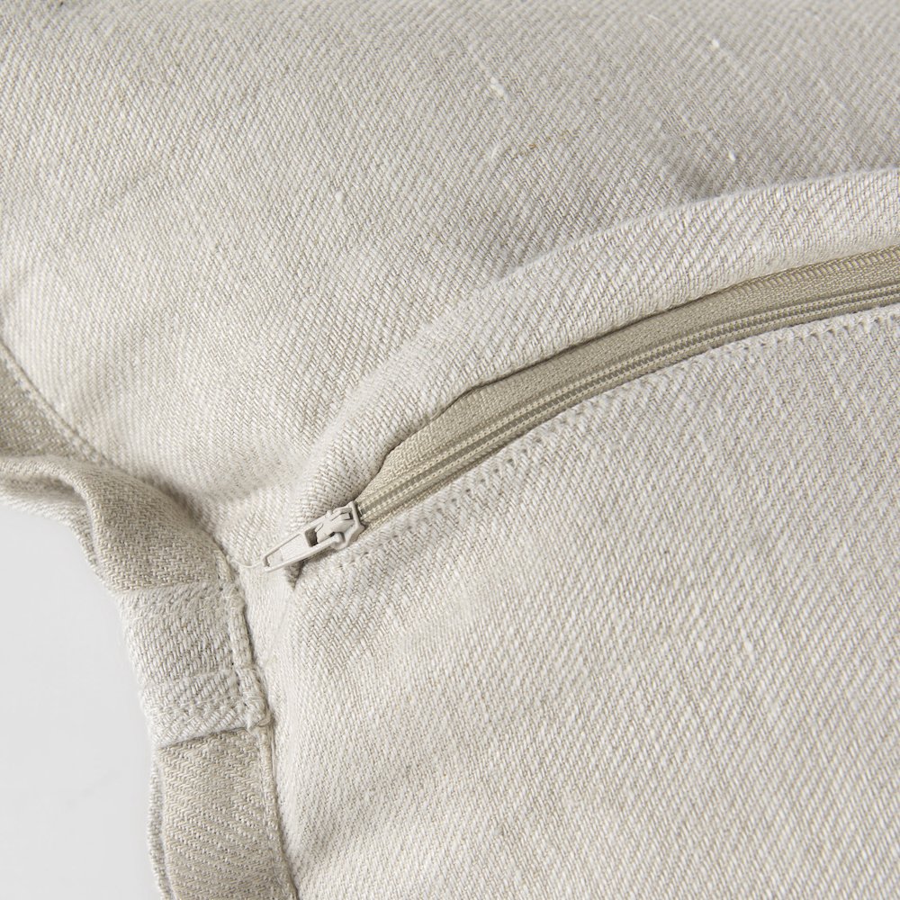 20L X 20W Beige Fabric Decorative Pillow Cover