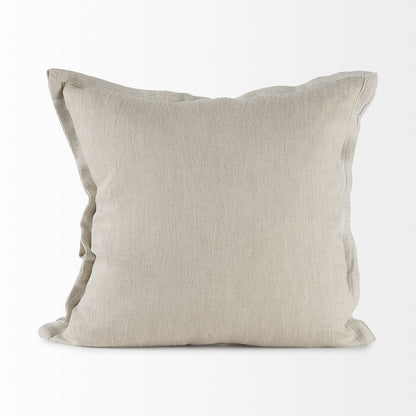 20L X 20W Beige Fabric Decorative Pillow Cover