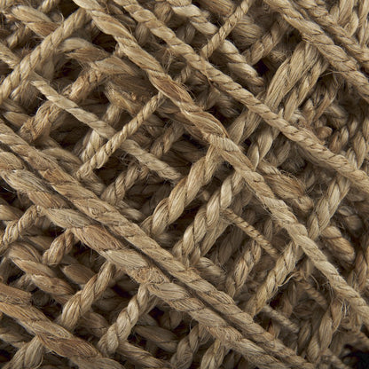 Allium Brown Handwoven Wool Cylindrical Pouf