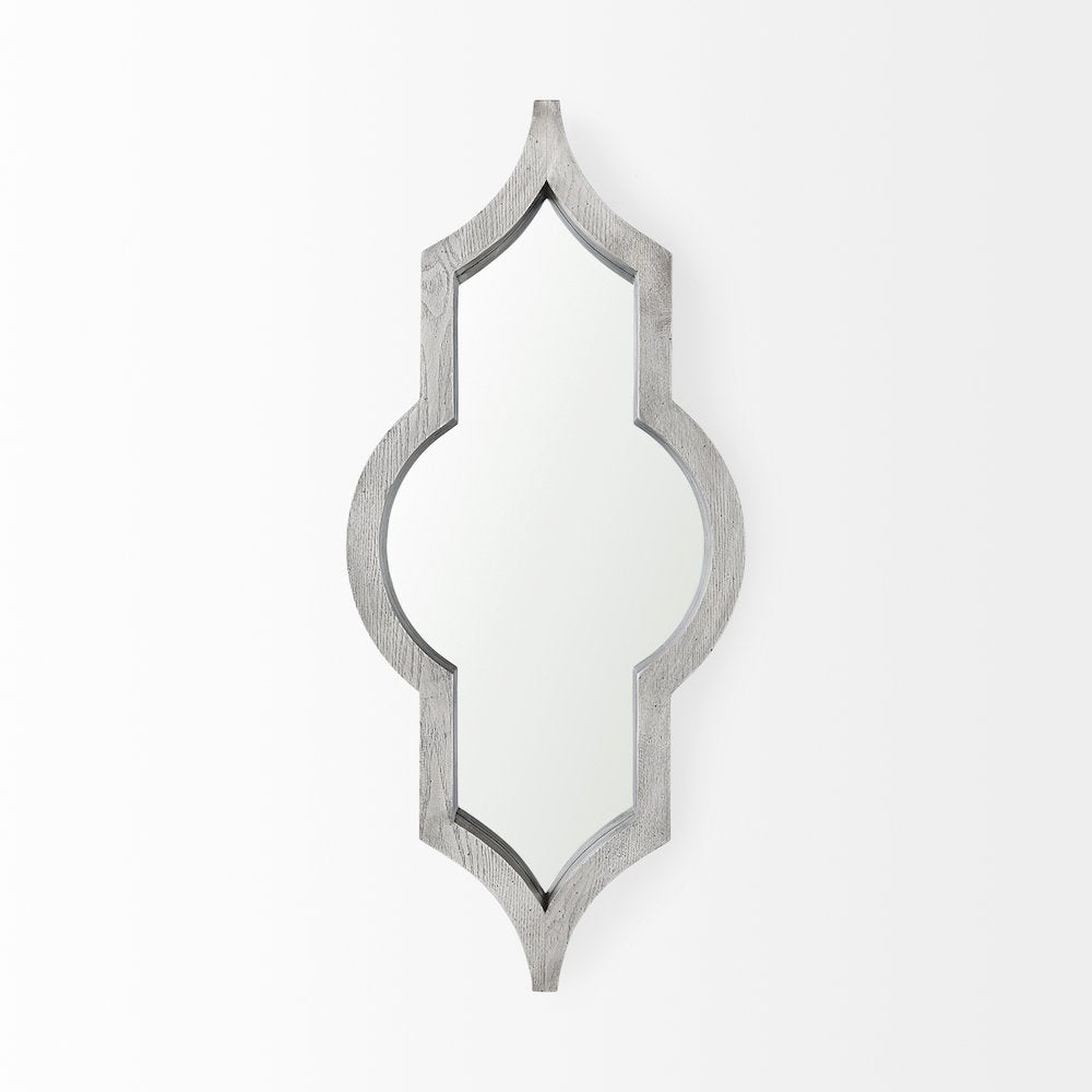 Tamanar 15.0 x 3.0 x 34.1  Gray Wood Frame Wall Mirror