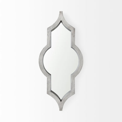 Tamanar 15.0 x 3.0 x 34.1  Gray Wood Frame Wall Mirror
