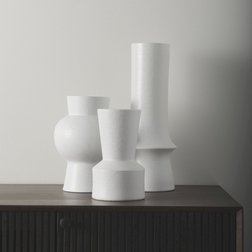 Laforge 9.4H Small White Ceramic Vase