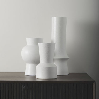 Laforge 9.4H Small White Ceramic Vase