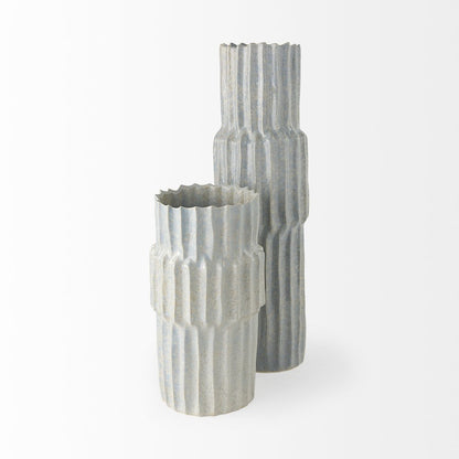 Cardon 14.4H Gray Ceramic Vase