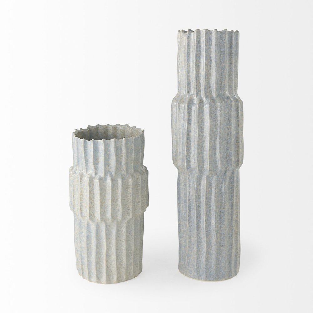 Cardon 23.0H Gray Ceramic Vase