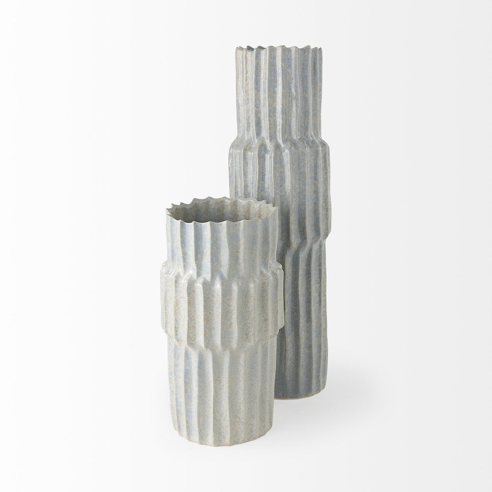Cardon 23.0H Gray Ceramic Vase