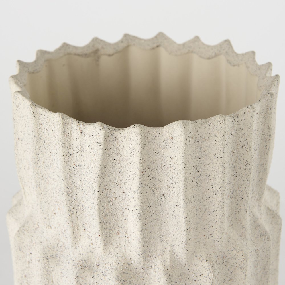 Cardon 14.4H Cream Ceramic Vase