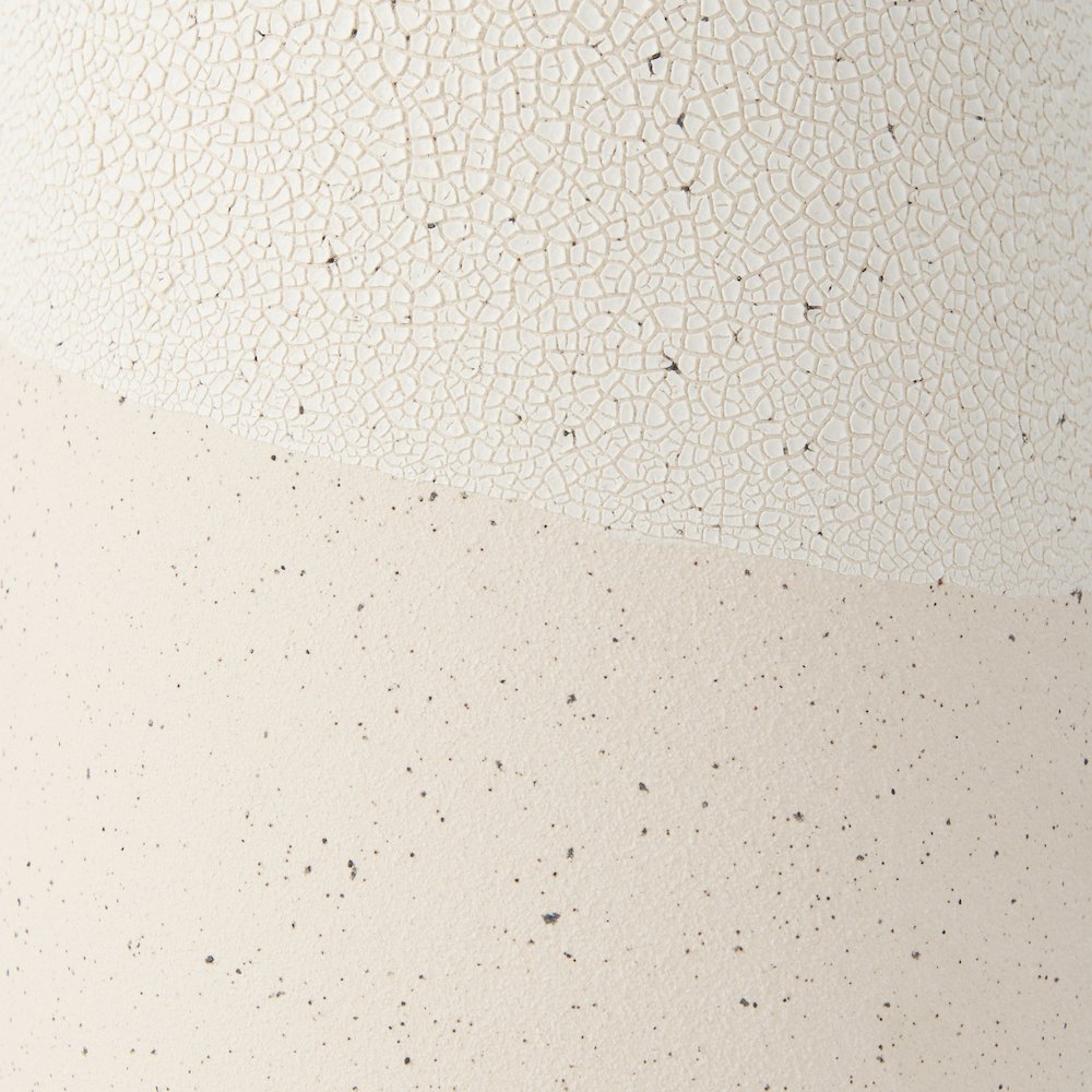 Salar 5.9L x 5.9W x 14.0H Cream Conical Crackled Ceramic Vase