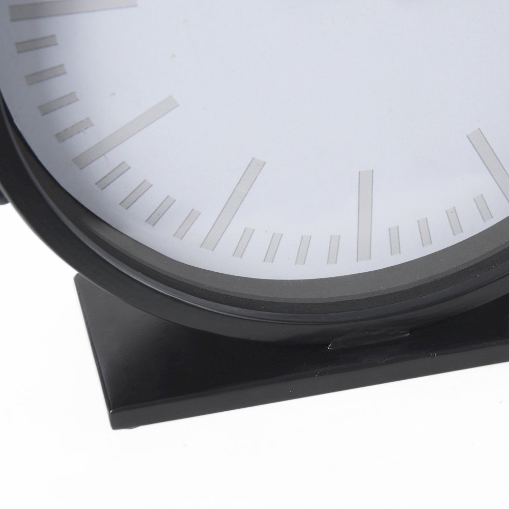 Marian 11.0L x 3.1W x 11.0H Black Studded Round Table Clock