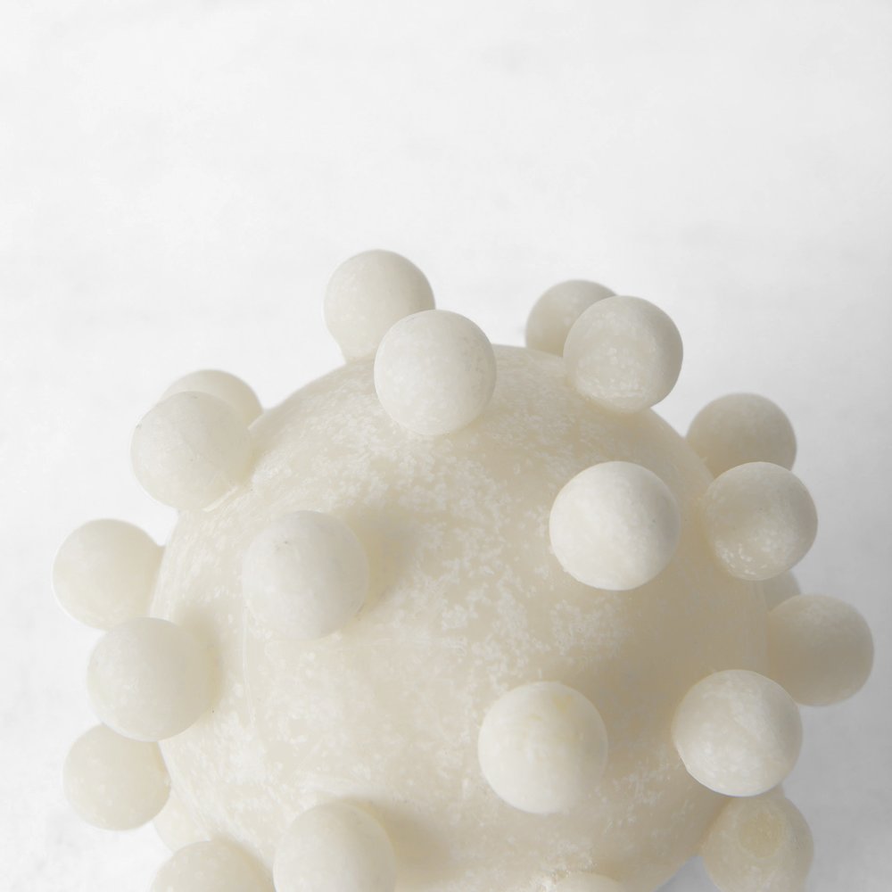 Malo 4.7L x 4.7W x 4.7H Cream Resin Small Sphere Decorative Object