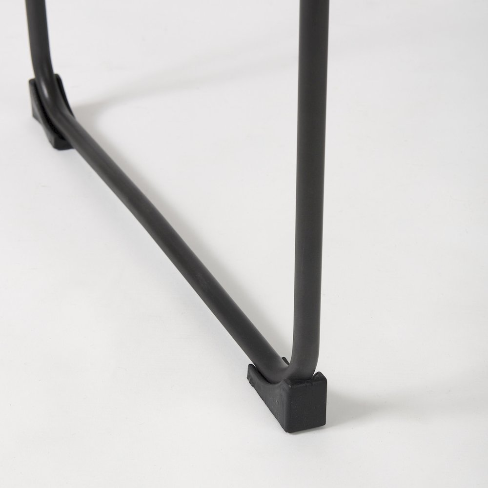 19.3L X 19.3W X 44.1H Brown Leather Seatblack Iron Frame Bar Stool
