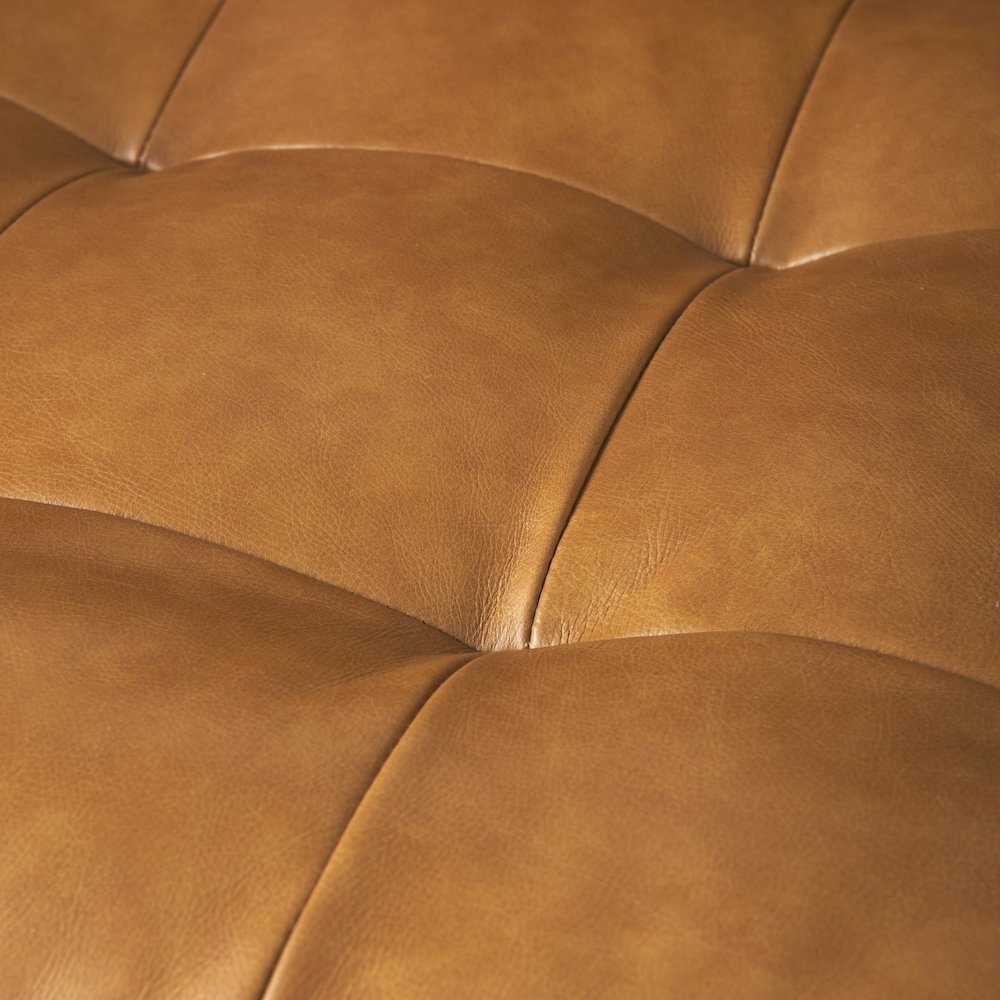 Svend 88.0L x 38.0W x 34.0H Tan Leather Sofa