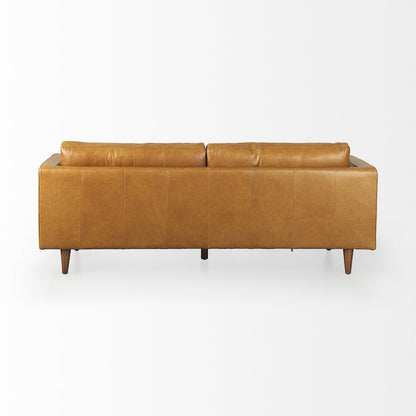 Svend 88.0L x 38.0W x 34.0H Tan Leather Sofa
