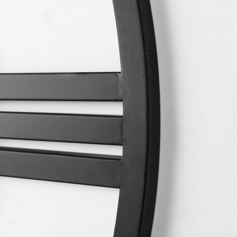 Stoke 30" Round Black Iron Wall Clock