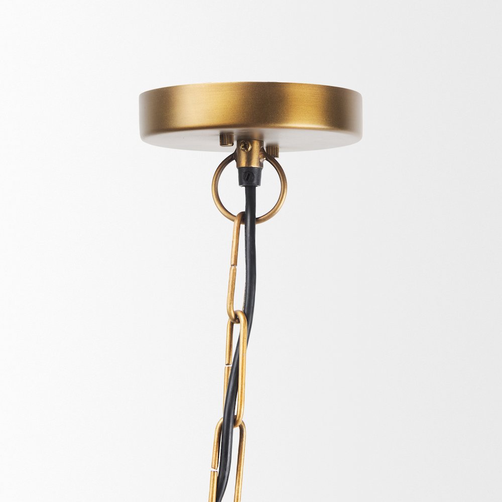 Willson 17.0L x 17.0W x 29.0H Black IronAntique Brass Dome Pendant Light