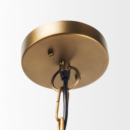 Willson 17.0L x 17.0W x 29.0H Black IronAntique Brass Dome Pendant Light