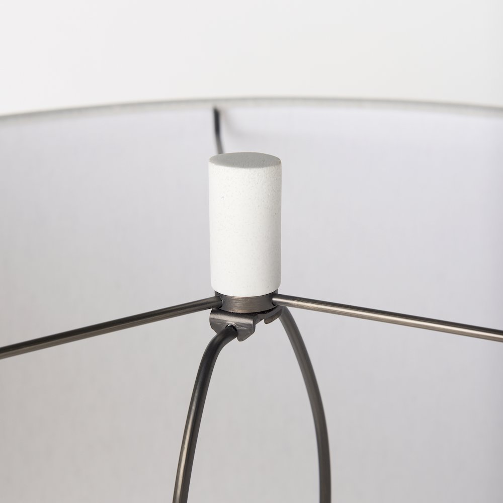 Tao 20.0L x 20.0W x 33.0H Cream BaseWhite Shade Table Lamp