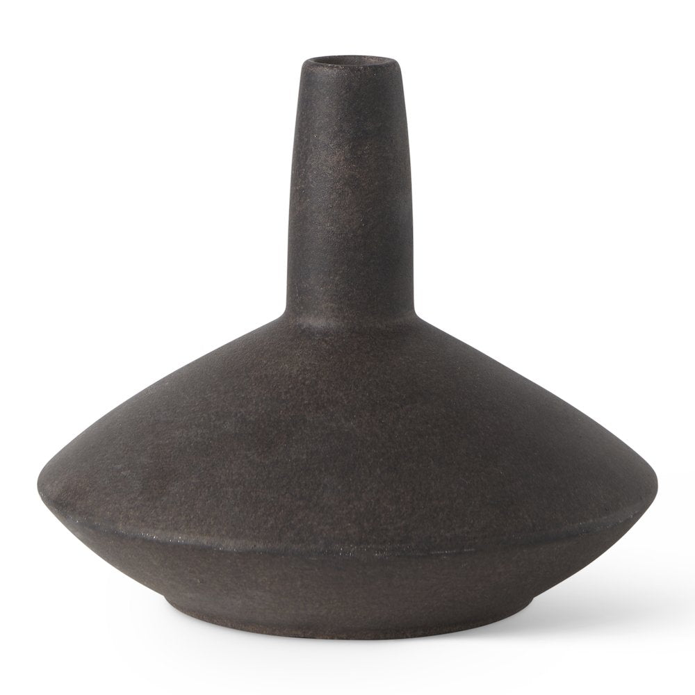 Rylee 6.9H Dark Brown Ceramic Vase
