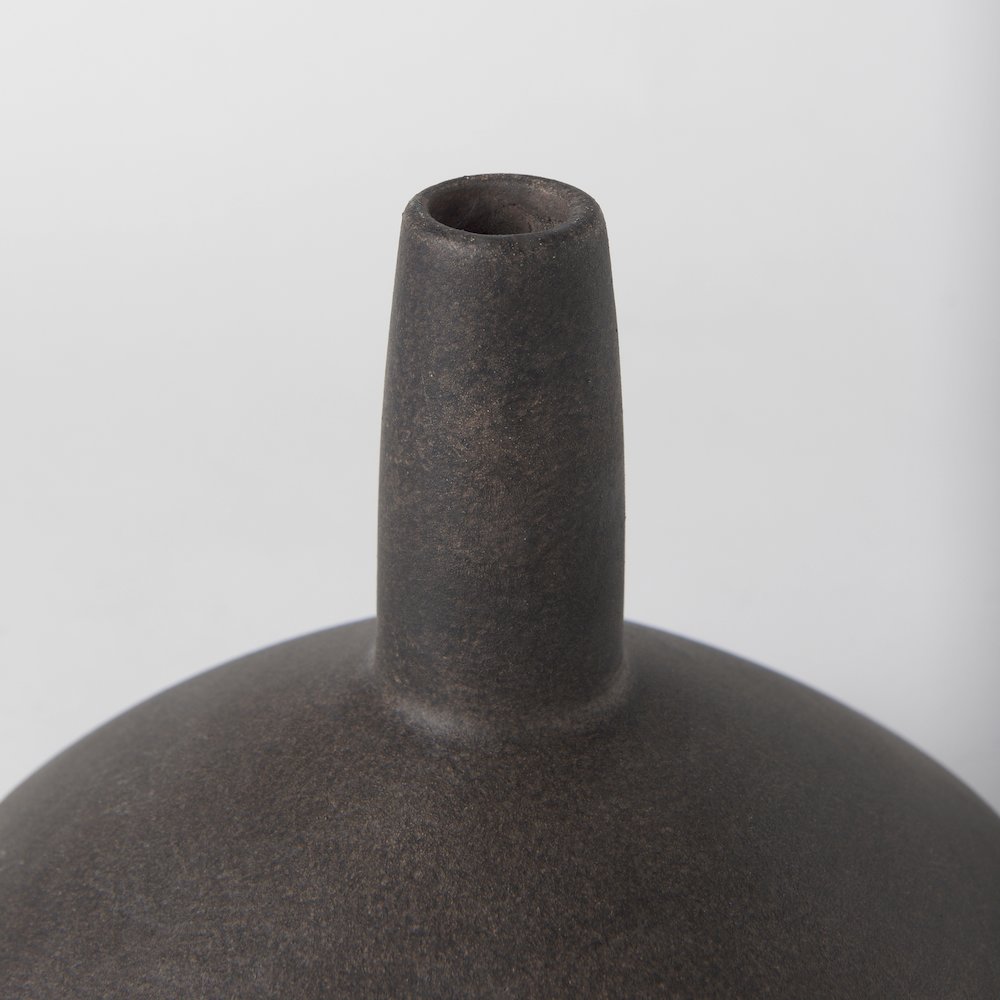 Rylee 6.9H Dark Brown Ceramic Vase