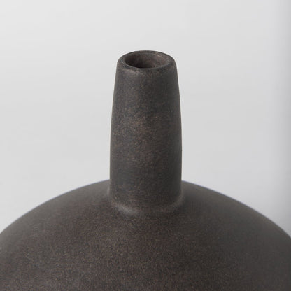 Rylee 6.9H Dark Brown Ceramic Vase
