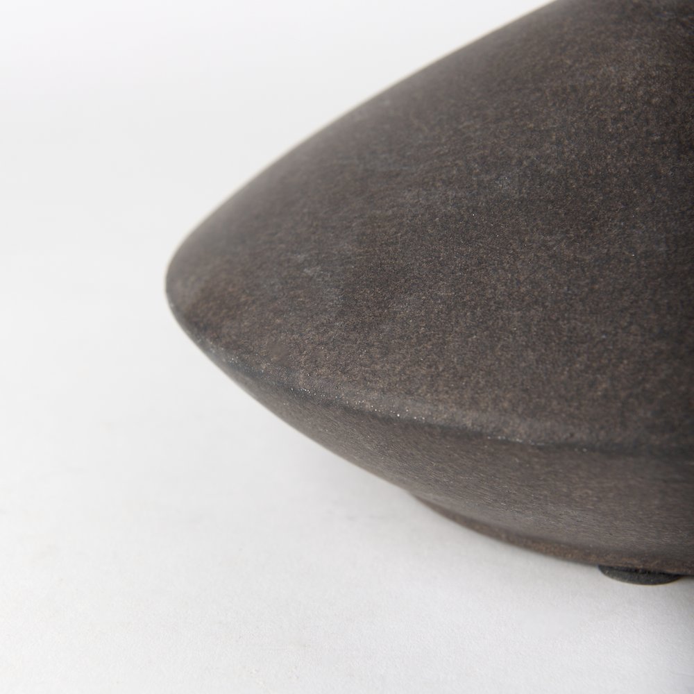 Rylee 6.9H Dark Brown Ceramic Vase