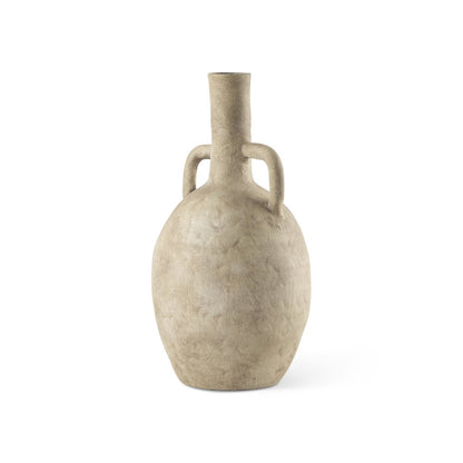 Zenn6.1L x 6.1W x 12.0H Warm Beige Ceramic Vase