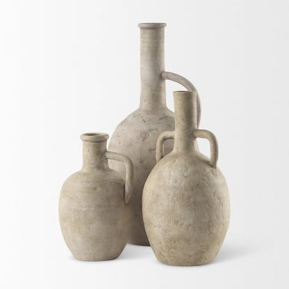 Zenn6.1L x 6.1W x 12.0H Warm Beige Ceramic Vase