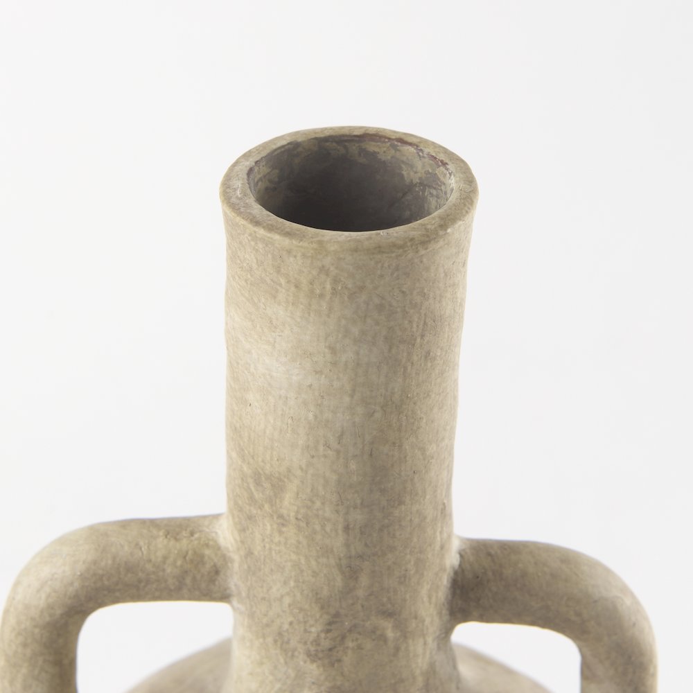 Zenn6.1L x 6.1W x 12.0H Warm Beige Ceramic Vase