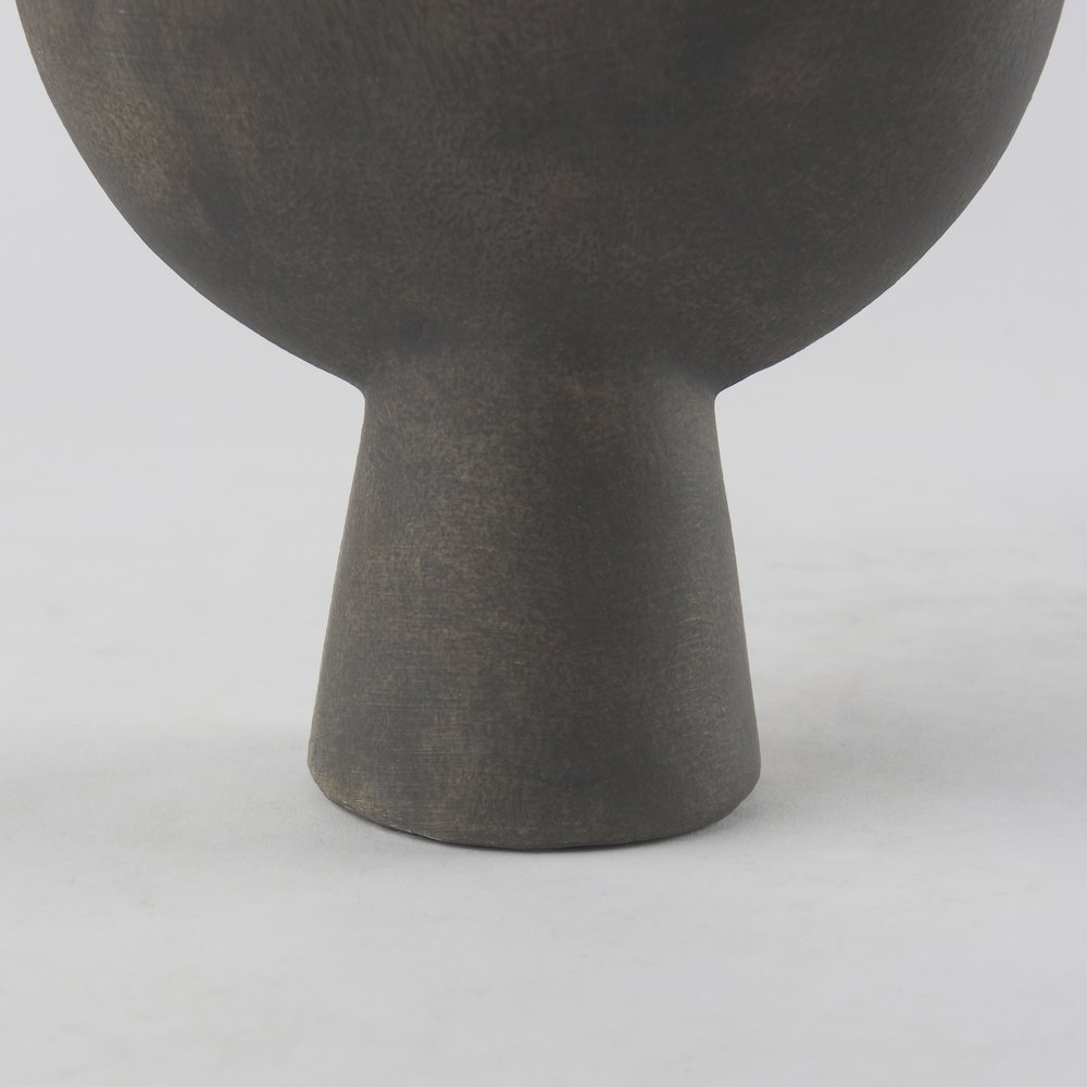 Kaz 6.7L x 5.5W x 11.2H Earthy Brown Ceramic Vase