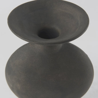 Kaz 6.7L x 5.5W x 11.2H Earthy Brown Ceramic Vase