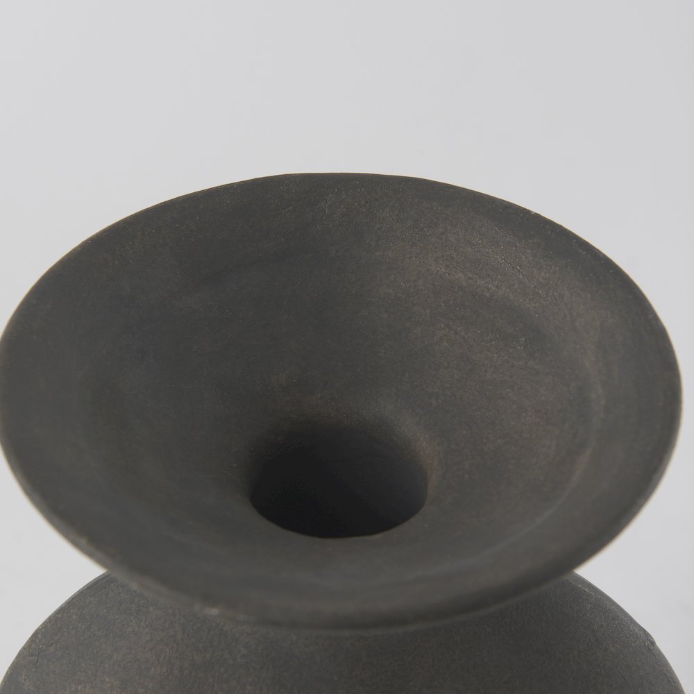 Kaz 6.7L x 5.5W x 11.2H Earthy Brown Ceramic Vase