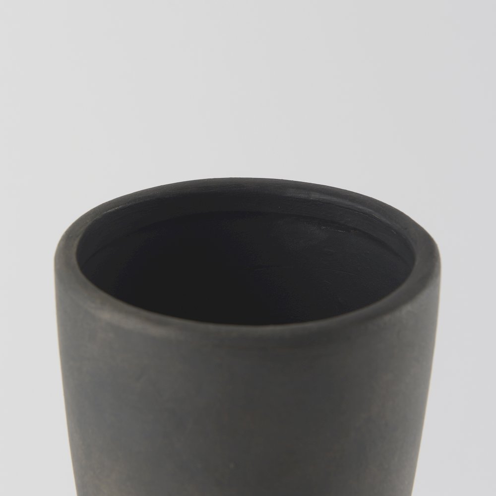 Kaz 8.3L x 3.9W x 16.7H Earthy Brown Ceramic Vase