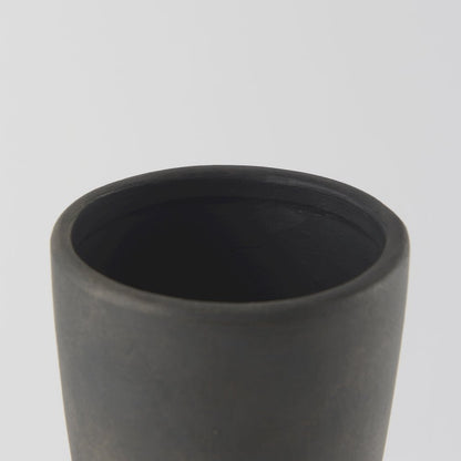 Kaz 8.3L x 3.9W x 16.7H Earthy Brown Ceramic Vase