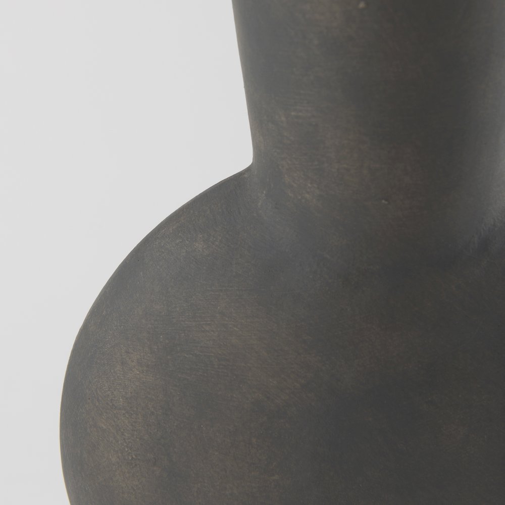 Kaz 8.3L x 3.9W x 16.7H Earthy Brown Ceramic Vase