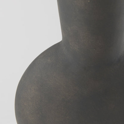 Kaz 8.3L x 3.9W x 16.7H Earthy Brown Ceramic Vase