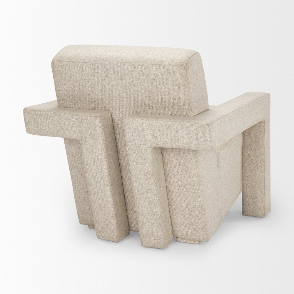 Oatmeal Fully Upholstered Accent Chair