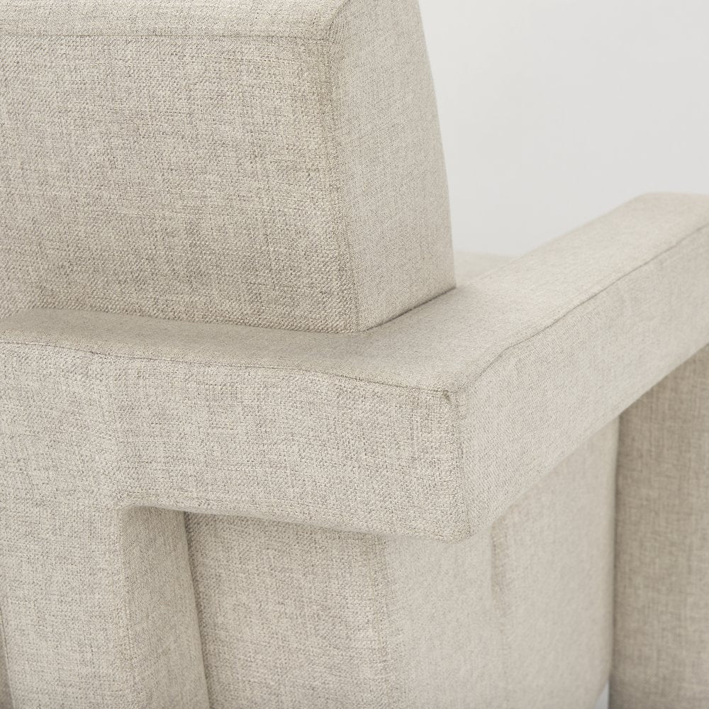 Oatmeal Fully Upholstered Accent Chair