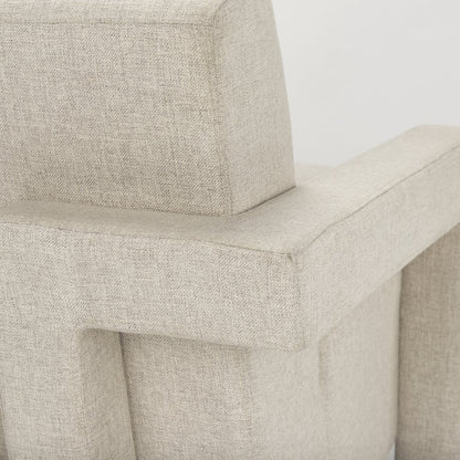 Oatmeal Fully Upholstered Accent Chair