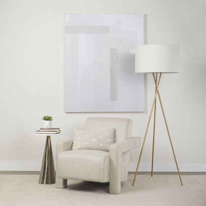 Oatmeal Fully Upholstered Accent Chair