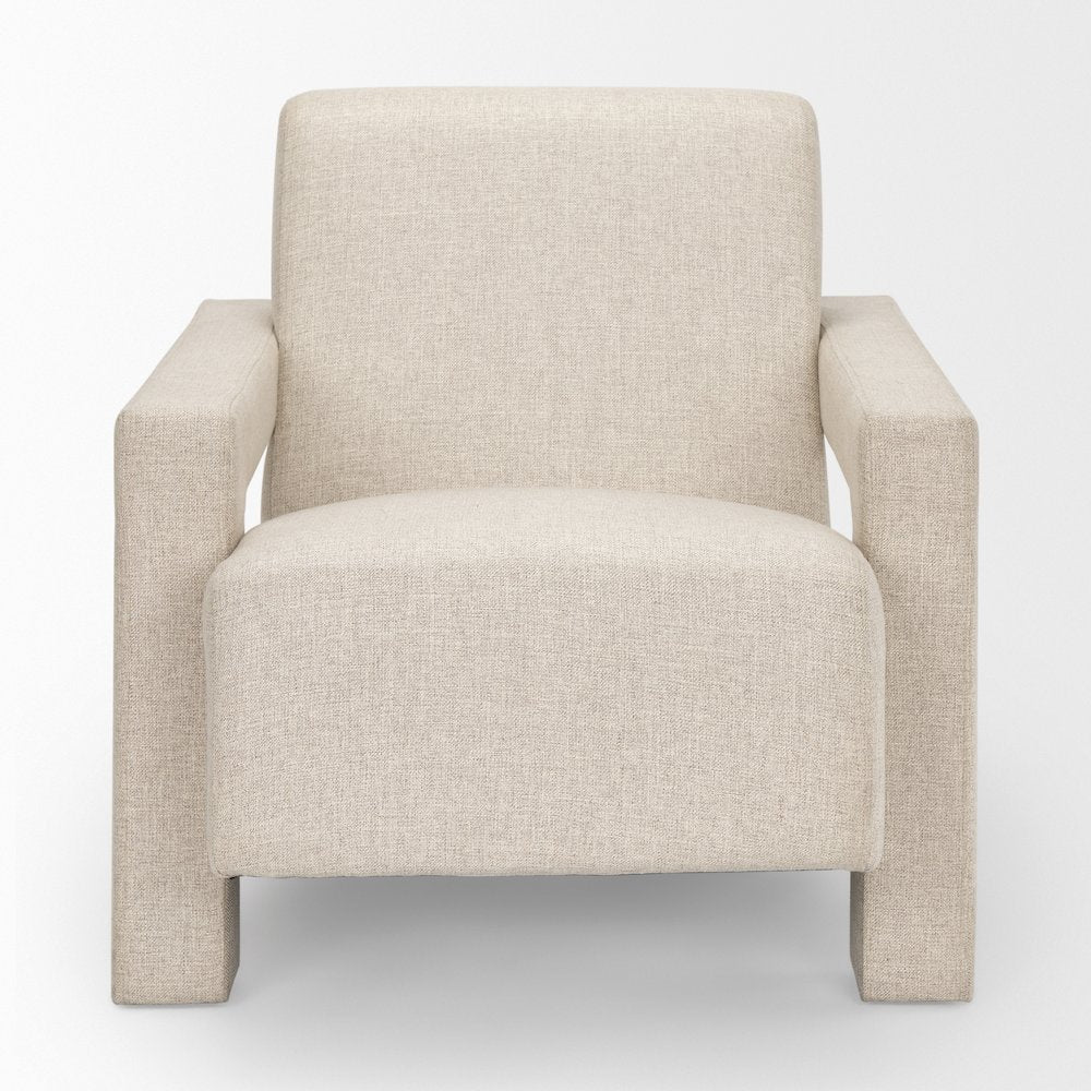 Oatmeal Fully Upholstered Accent Chair