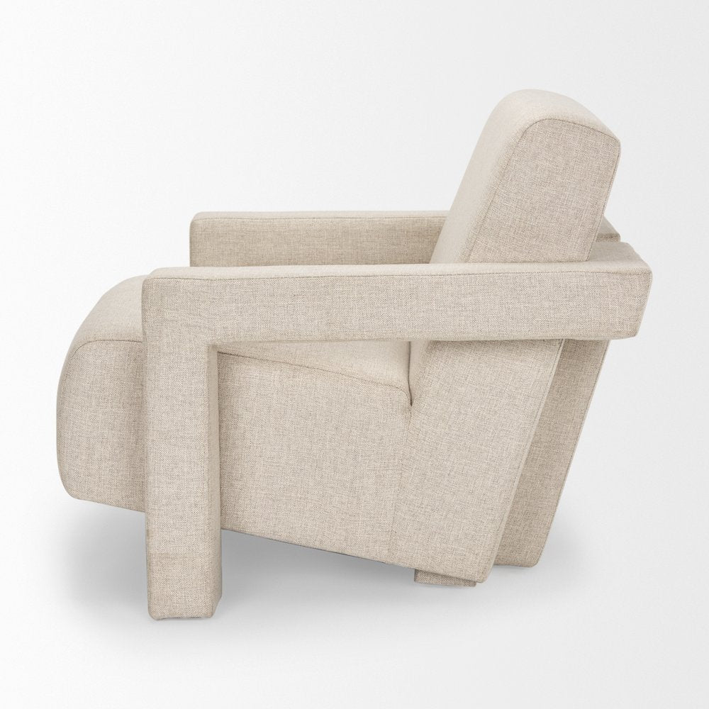 Oatmeal Fully Upholstered Accent Chair