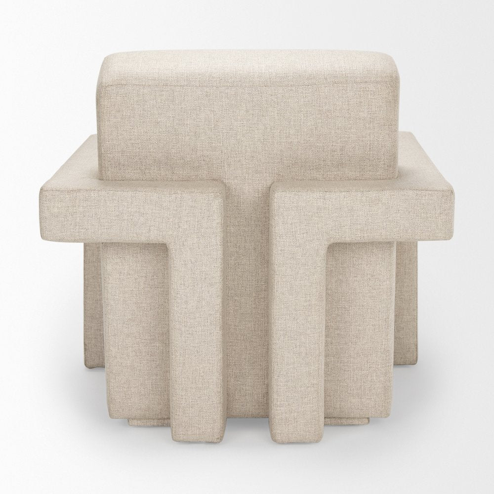 Oatmeal Fully Upholstered Accent Chair