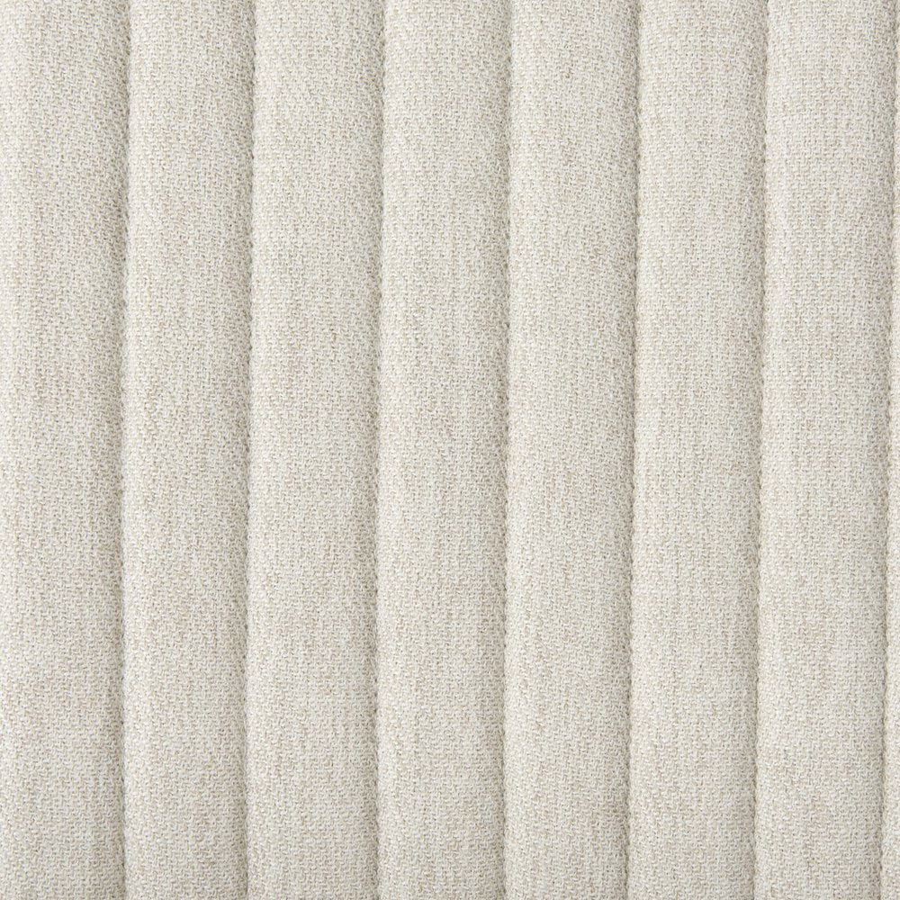 Cream Upholstered And Black-Brown Wood Armless Dining Chair
